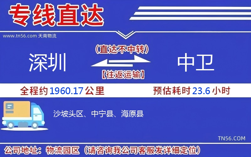 丽江到中卫物流公司