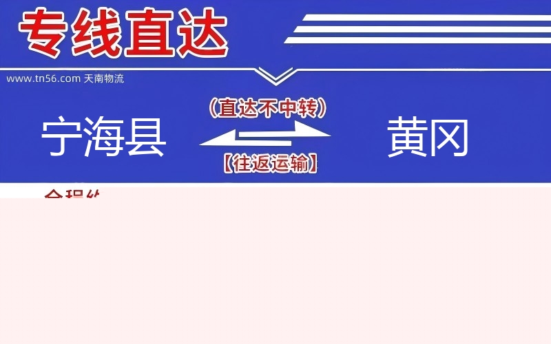宁海县到黄冈物流公司