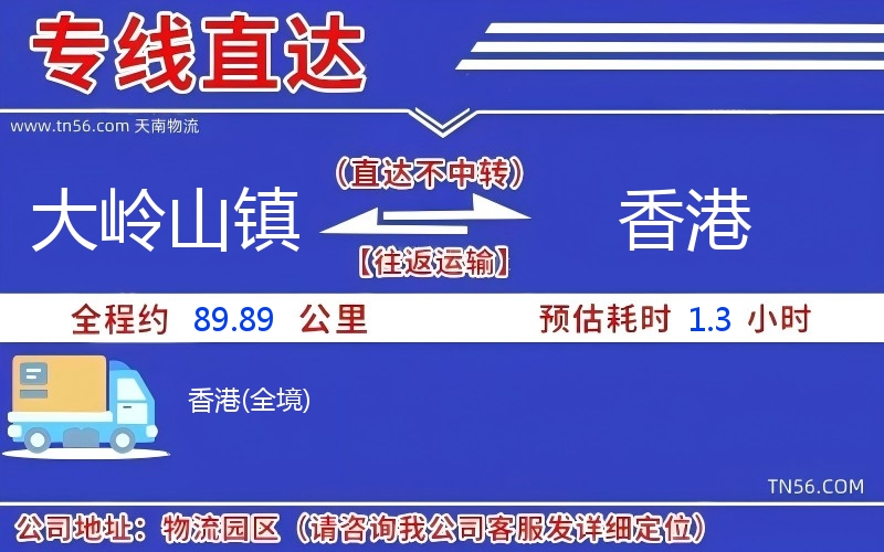 大岭山镇到香港物流公司