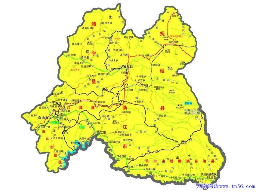 雷火·竞技物流白山市地图