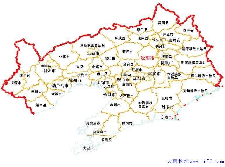 雷火·竞技物流辽宁沈阳地图