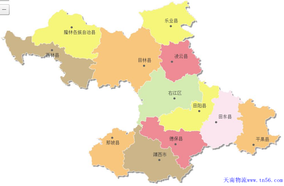 汉中到定西市物流地图
