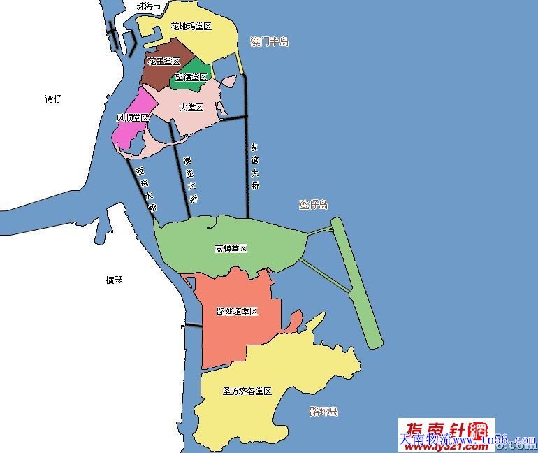 汉中到澳门物流地图